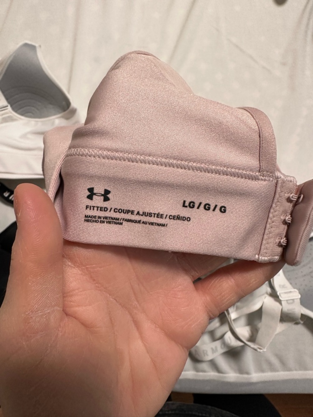 Under Armour 4-Pack Sports Bra Set - Black, White, Blush - Picture 8 of 10